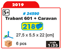Voiture TRABANT 601 + Caravane